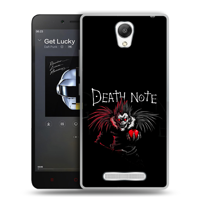 Пластиковый чехол на Xiaomi RedMi Note 2 с принтом Death note Тетрадь смерти Пластиковый чехол на Xiaomi RedMi Note 2 с принтом Death note Тетрадь смерти