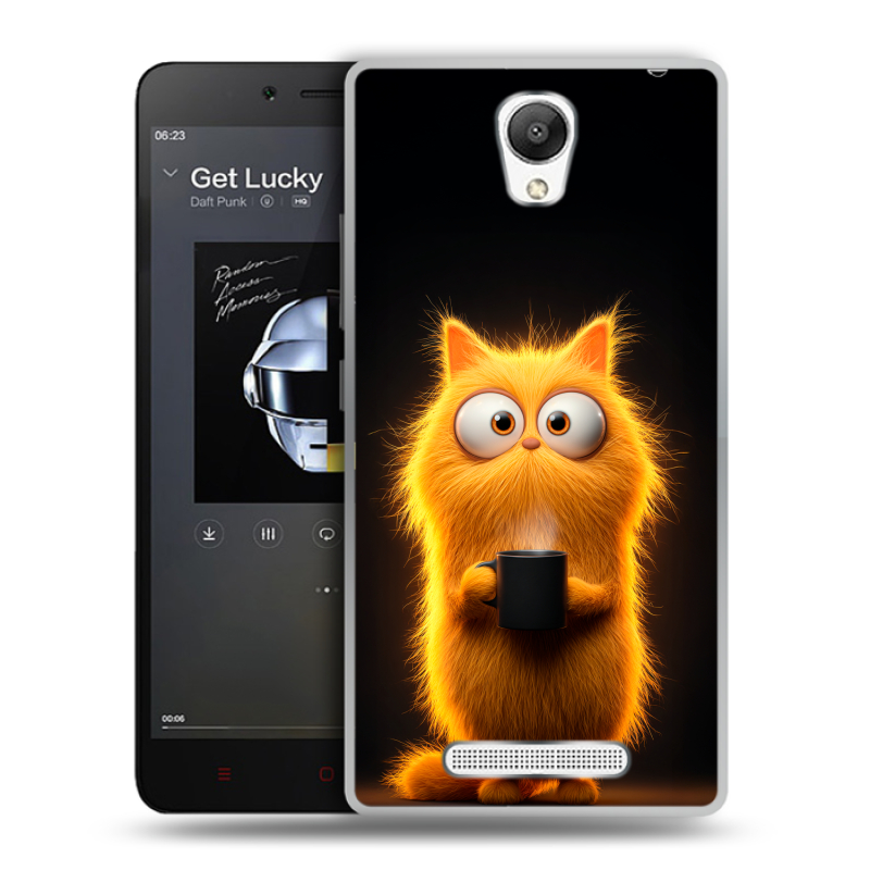 Пластиковый чехол на Xiaomi RedMi Note 2 с принтом Смешной кот Пластиковый чехол на Xiaomi RedMi Note 2 с принтом Смешной кот