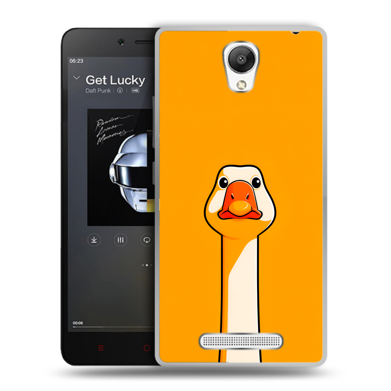 Пластиковый чехол на Xiaomi RedMi Note 2 с принтом Смешная утка Пластиковый чехол на Xiaomi RedMi Note 2 с принтом Смешная утка