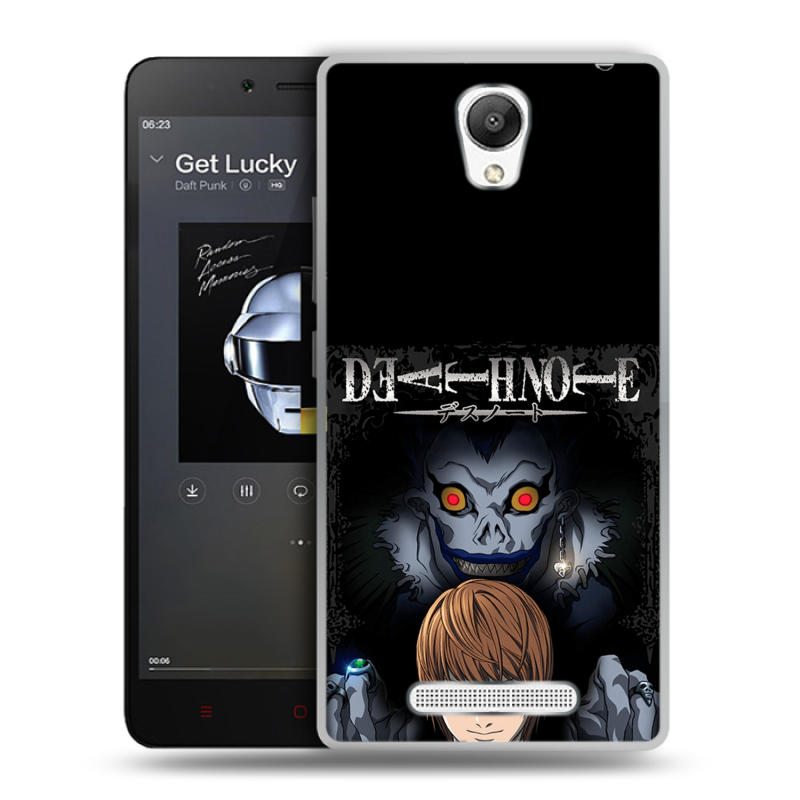 Пластиковый чехол на Xiaomi RedMi Note 2 с принтом Death note Тетрадь смерти Пластиковый чехол на Xiaomi RedMi Note 2 с принтом Death note Тетрадь смерти