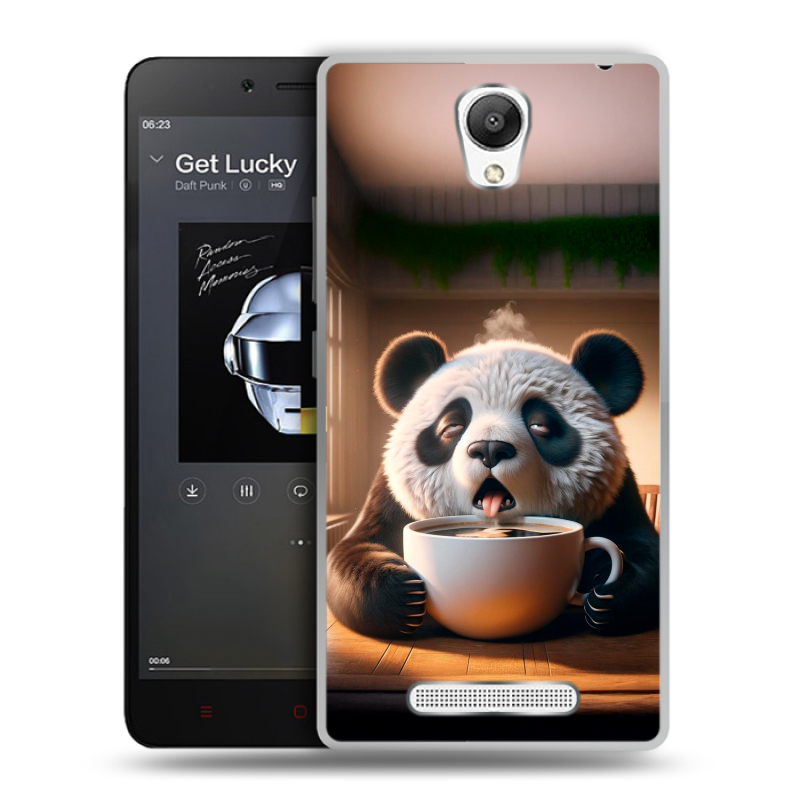 Силиконовый чехол на Xiaomi RedMi Note 2 с принтом смешная панда Силиконовый чехол на Xiaomi RedMi Note 2 с принтом смешная панда