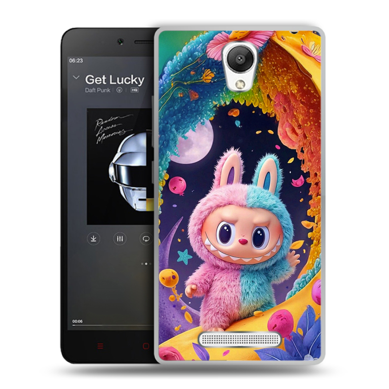 Силиконовый чехол на Xiaomi RedMi Note 2 с принтом Labubu Лабубу Силиконовый чехол на Xiaomi RedMi Note 2 с принтом Labubu Лабубу