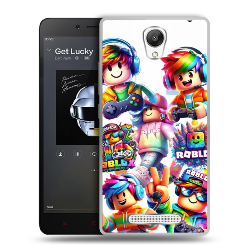 Силиконовый чехол на Xiaomi RedMi Note 2 с принтом Roblox Роблокс Силиконовый чехол на Xiaomi RedMi Note 2 с принтом Roblox Роблокс