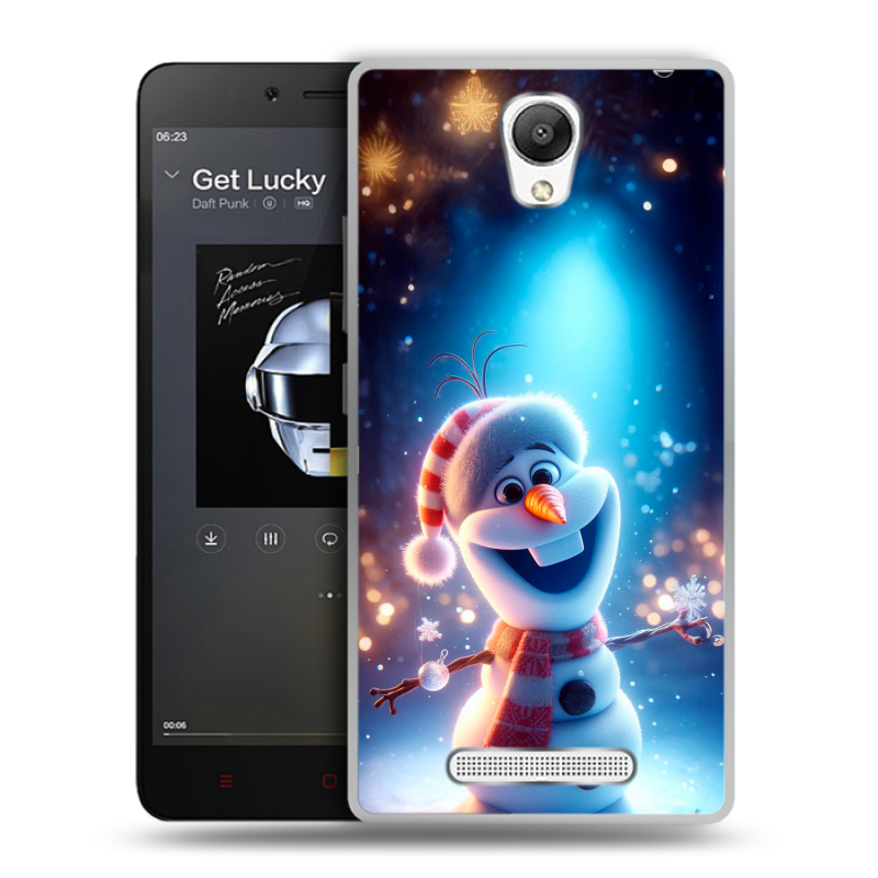 Силиконовый чехол на Xiaomi RedMi Note 2 с принтом Новый год Силиконовый чехол на Xiaomi RedMi Note 2 с принтом Новый год