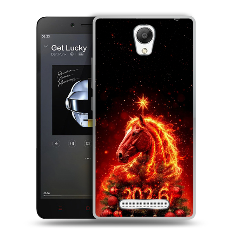Пластиковый чехол на Xiaomi RedMi Note 2 с принтом Новый год Пластиковый чехол на Xiaomi RedMi Note 2 с принтом Новый год
