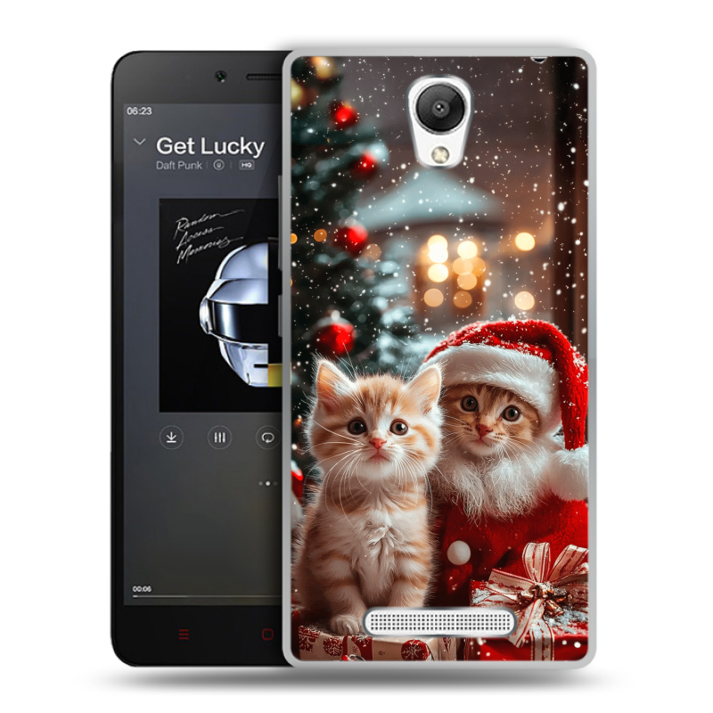 Пластиковый чехол на Xiaomi RedMi Note 2 с принтом Новый год Пластиковый чехол на Xiaomi RedMi Note 2 с принтом Новый год