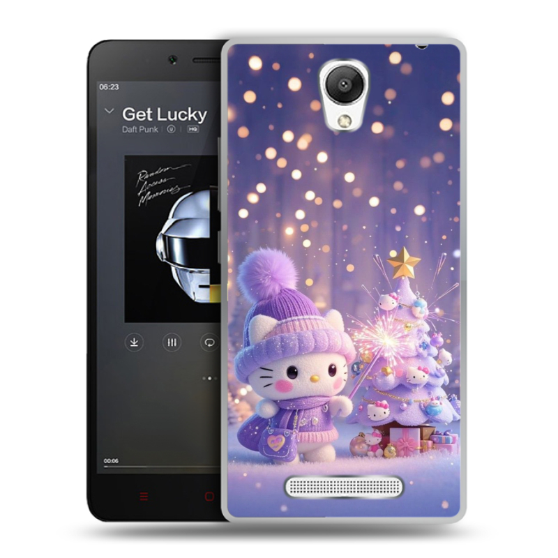 Пластиковый чехол на Xiaomi RedMi Note 2 с принтом Новый год Пластиковый чехол на Xiaomi RedMi Note 2 с принтом Новый год