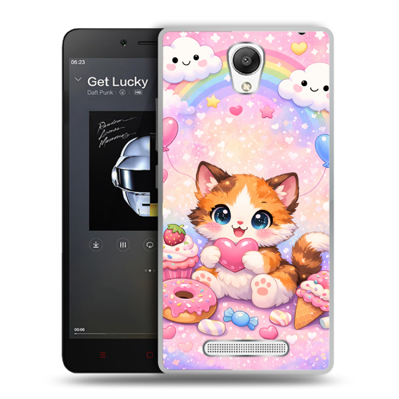 Силиконовый чехол на Xiaomi RedMi Note 2 с принтом для девочек Силиконовый чехол на Xiaomi RedMi Note 2 с принтом для девочек