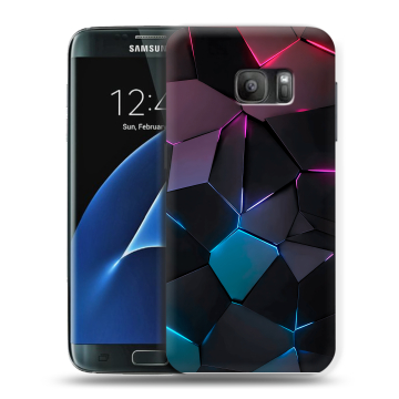 Силиконовый противоударный чехол на Samsung Galaxy S7 с принтом Геометрия неона Силиконовый противоударный чехол на Samsung Galaxy S7 с принтом Геометрия неона