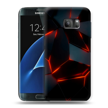 Силиконовый противоударный чехол на Samsung Galaxy S7 с принтом Яркие абстракции Силиконовый противоударный чехол на Samsung Galaxy S7 с принтом Яркие абстракции