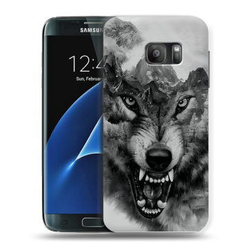 Силиконовый противоударный чехол на Samsung Galaxy S7 с принтом Волк Силиконовый противоударный чехол на Samsung Galaxy S7 с принтом Волк