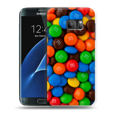 Силиконовый противоударный чехол на Samsung Galaxy S7 с принтом Конфеты