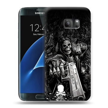 Силиконовый противоударный чехол на Samsung Galaxy S7 с принтом Скелет Силиконовый противоударный чехол на Samsung Galaxy S7 с принтом Скелет