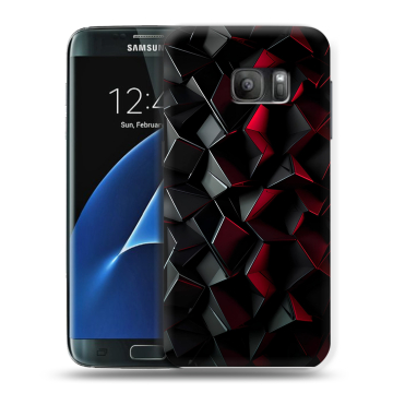Силиконовый противоударный чехол на Samsung Galaxy S7 с принтом Абстракция