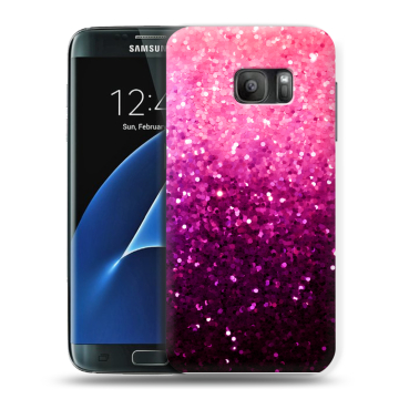 Силиконовый противоударный чехол на Samsung Galaxy S7 с принтом Блестки Силиконовый противоударный чехол на Samsung Galaxy S7 с принтом Блестки
