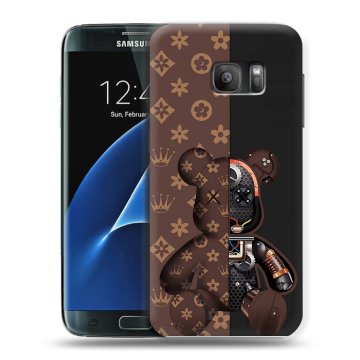 Силиконовый противоударный чехол на Samsung Galaxy S7 с принтом Луи робот