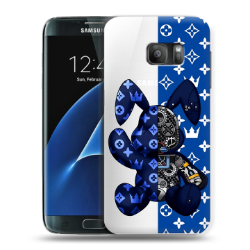 Силиконовый противоударный чехол на Samsung Galaxy S7 с принтом Луи робот