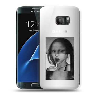 Силиконовый противоударный чехол на Samsung Galaxy S7 с принтом Мона Лиза