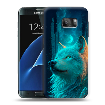 Силиконовый противоударный чехол на Samsung Galaxy S7 с принтом бабочки саккура Силиконовый противоударный чехол на Samsung Galaxy S7 с принтом бабочки саккура