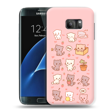 Силиконовый противоударный чехол на Samsung Galaxy S7 с принтом Hello Kitty Хелоу Кити Силиконовый противоударный чехол на Samsung Galaxy S7 с принтом Hello Kitty Хелоу Кити