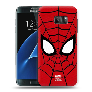 Силиконовый противоударный чехол на Samsung Galaxy S7 с принтом человек паук spiderman Силиконовый противоударный чехол на Samsung Galaxy S7 с принтом человек паук spiderman