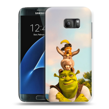 Силиконовый противоударный чехол на Samsung Galaxy S7 с принтом Шрек Shrek Силиконовый противоударный чехол на Samsung Galaxy S7 с принтом Шрек Shrek
