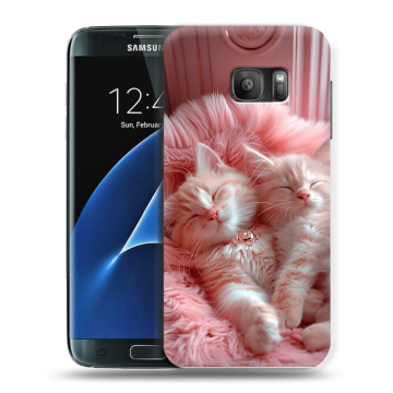 Силиконовый противоударный чехол на Samsung Galaxy S7 с принтом котята котики Силиконовый противоударный чехол на Samsung Galaxy S7 с принтом котята котики