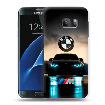 Силиконовый противоударный чехол на Samsung Galaxy S7 с принтом БМВ BMW Силиконовый противоударный чехол на Samsung Galaxy S7 с принтом БМВ BMW