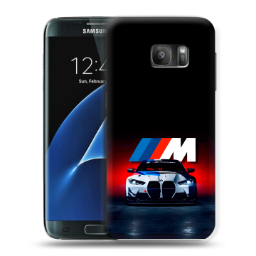 Силиконовый противоударный чехол на Samsung Galaxy S7 с принтом БМВ BMW Силиконовый противоударный чехол на Samsung Galaxy S7 с принтом БМВ BMW