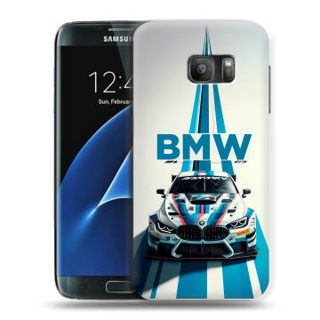 Силиконовый противоударный чехол на Samsung Galaxy S7 с принтом БМВ BMW