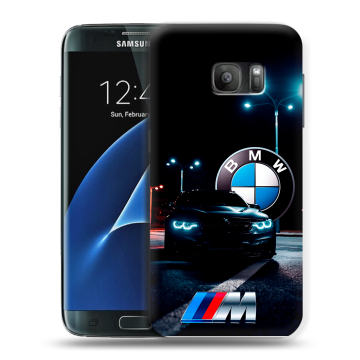Силиконовый противоударный чехол на Samsung Galaxy S7 с принтом БМВ BMW Силиконовый противоударный чехол на Samsung Galaxy S7 с принтом БМВ BMW