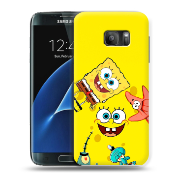 Силиконовый противоударный чехол на Samsung Galaxy S7 с принтом Спанч боб Спанчбоб Силиконовый противоударный чехол на Samsung Galaxy S7 с принтом Спанч боб Спанчбоб