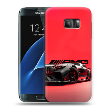 Силиконовый противоударный чехол на Samsung Galaxy S7 с принтом Мерседес Mercedes AMG Силиконовый противоударный чехол на Samsung Galaxy S7 с принтом Мерседес Mercedes AMG