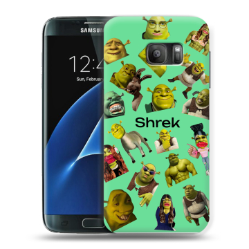 Силиконовый противоударный чехол на Samsung Galaxy S7 с принтом Шрек Shrek Силиконовый противоударный чехол на Samsung Galaxy S7 с принтом Шрек Shrek