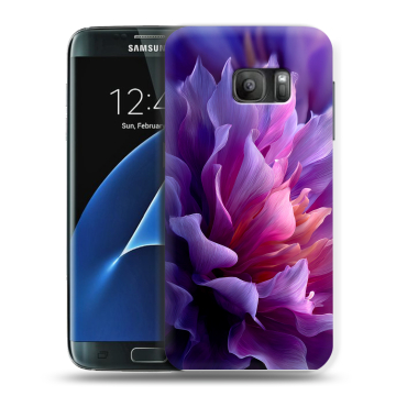 Силиконовый противоударный чехол на Samsung Galaxy S7 с принтом женский цветы