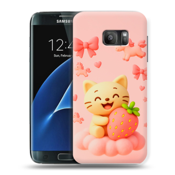 Силиконовый противоударный чехол на Samsung Galaxy S7 с принтом для девочек