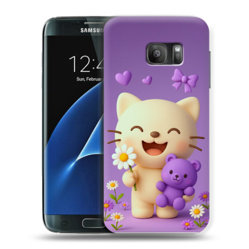 Силиконовый противоударный чехол на Samsung Galaxy S7 с принтом для девочек Силиконовый противоударный чехол на Samsung Galaxy S7 с принтом для девочек