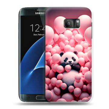 Силиконовый противоударный чехол на Samsung Galaxy S7 с принтом Панда Силиконовый противоударный чехол на Samsung Galaxy S7 с принтом Панда