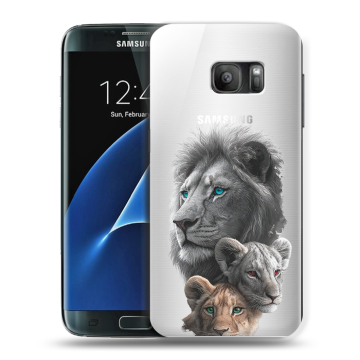 Силиконовый противоударный чехол на Samsung Galaxy S7 с принтом Львы Силиконовый противоударный чехол на Samsung Galaxy S7 с принтом Львы