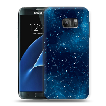 Силиконовый противоударный чехол на Samsung Galaxy S7 с принтом Космос звезды Силиконовый противоударный чехол на Samsung Galaxy S7 с принтом Космос звезды