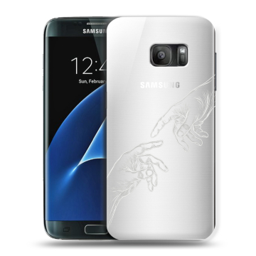 Силиконовый противоударный чехол на Samsung Galaxy S7 с принтом Сотворение мира Силиконовый противоударный чехол на Samsung Galaxy S7 с принтом Сотворение мира
