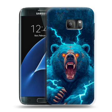 Силиконовый противоударный чехол на Samsung Galaxy S7 с принтом Медведь Силиконовый противоударный чехол на Samsung Galaxy S7 с принтом Медведь