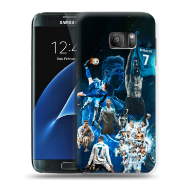 Силиконовый противоударный чехол на Samsung Galaxy S7 с принтом Реал Роналдо Силиконовый противоударный чехол на Samsung Galaxy S7 с принтом Реал Роналдо