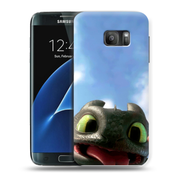 Силиконовый противоударный чехол на Samsung Galaxy S7 с принтом Как приручить дракона