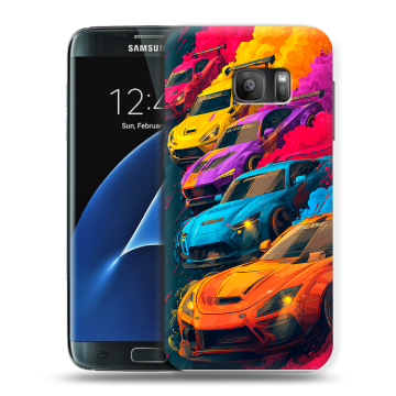 Силиконовый противоударный чехол на Samsung Galaxy S7 с принтом Тачки Силиконовый противоударный чехол на Samsung Galaxy S7 с принтом Тачки