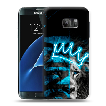 Силиконовый противоударный чехол на Samsung Galaxy S7 с принтом Король лев Силиконовый противоударный чехол на Samsung Galaxy S7 с принтом Король лев