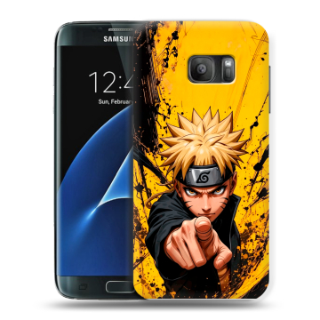 Силиконовый противоударный чехол на Samsung Galaxy S7 с принтом Naruto Наруто
