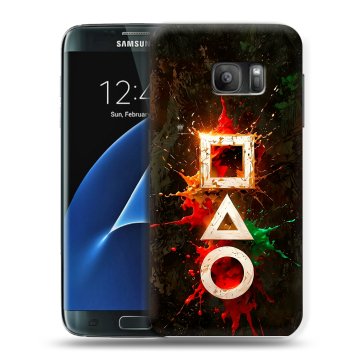 Силиконовый противоударный чехол на Samsung Galaxy S7 с принтом Squid Game Игра кальмара Силиконовый противоударный чехол на Samsung Galaxy S7 с принтом Squid Game Игра кальмара