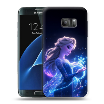 Силиконовый противоударный чехол на Samsung Galaxy S7 с принтом Холодное сердце Frozen