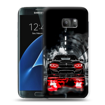 Силиконовый противоударный чехол на Samsung Galaxy S7 с принтом BMW БМВ Силиконовый противоударный чехол на Samsung Galaxy S7 с принтом BMW БМВ